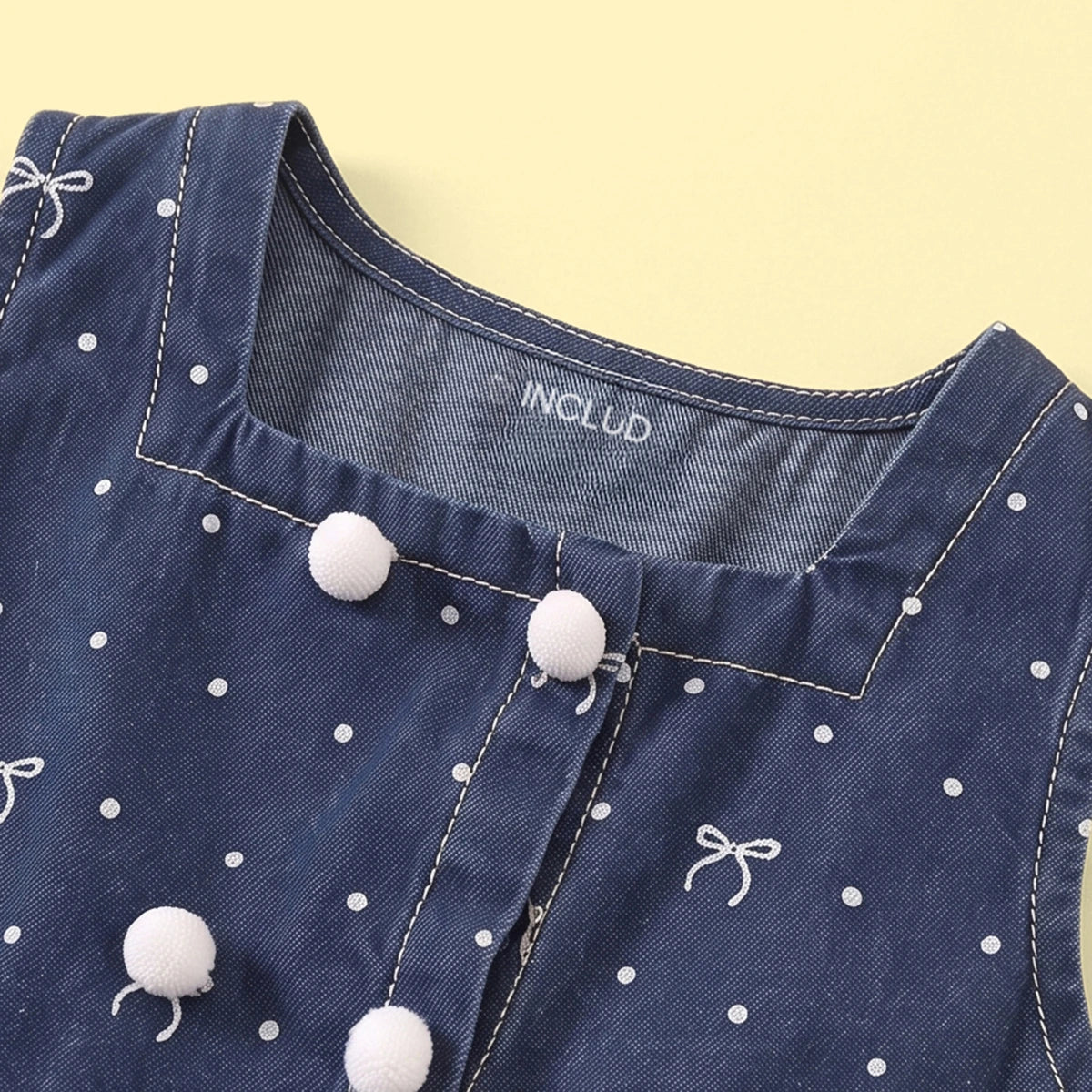 Girls Dark Blue Polka Dot Print Top With Pants Sets 2 pc. Sets
