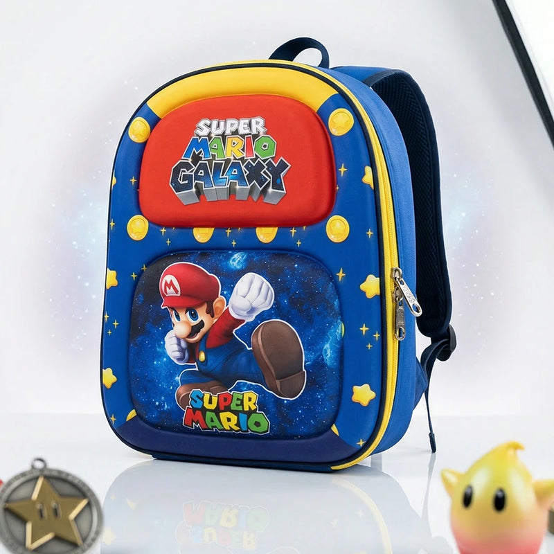 Boys Blue Super Mario Galaxy Hard-Shell School Backpack Trending Accessories