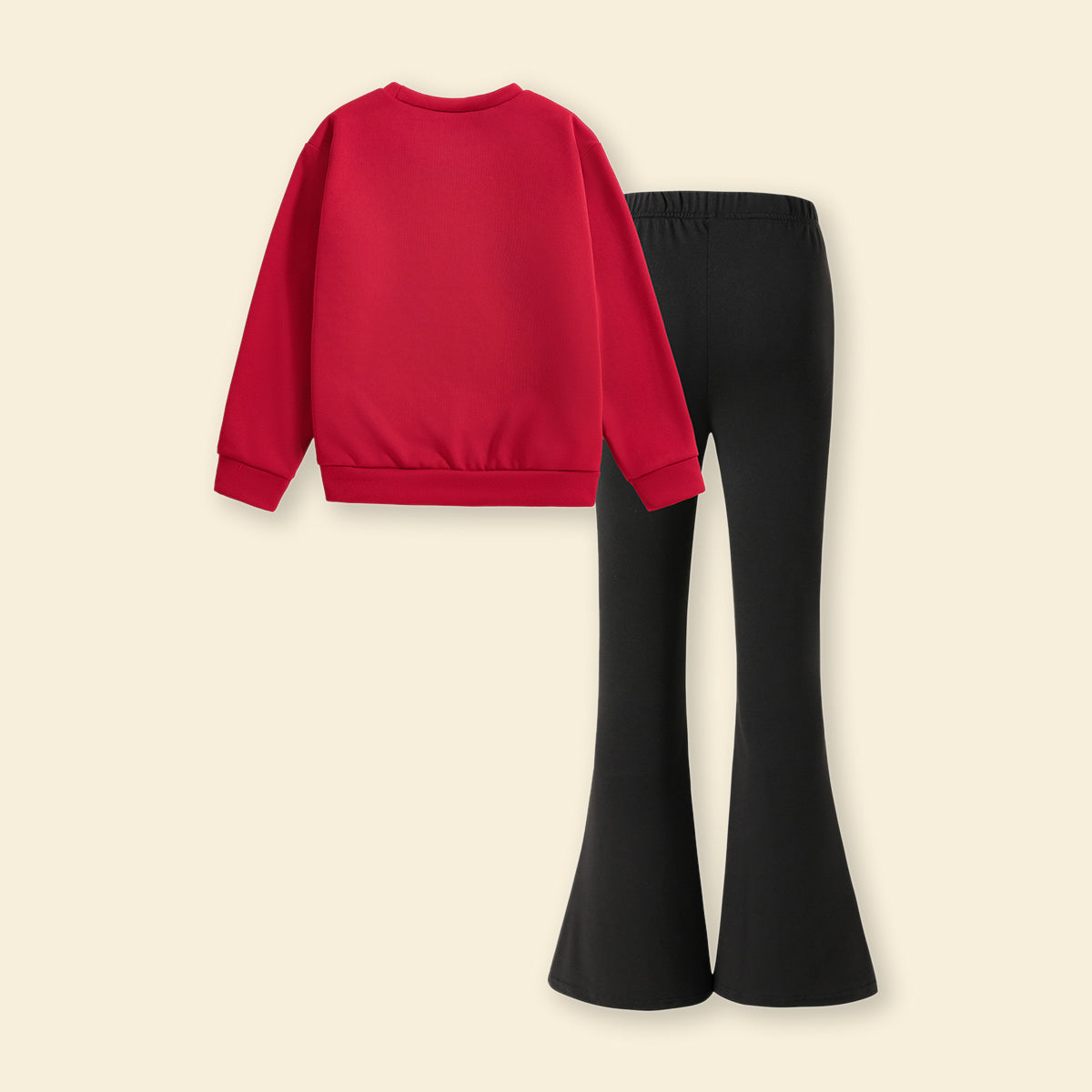Girls Red Graphics Long Sleeve Sweatshirt With Pants Sets 2 pc. Sets