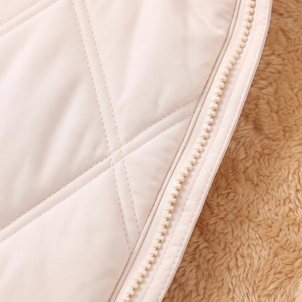 Boys Off White Long Sleeve Hooded Puffer Jacket Coats & Jackets