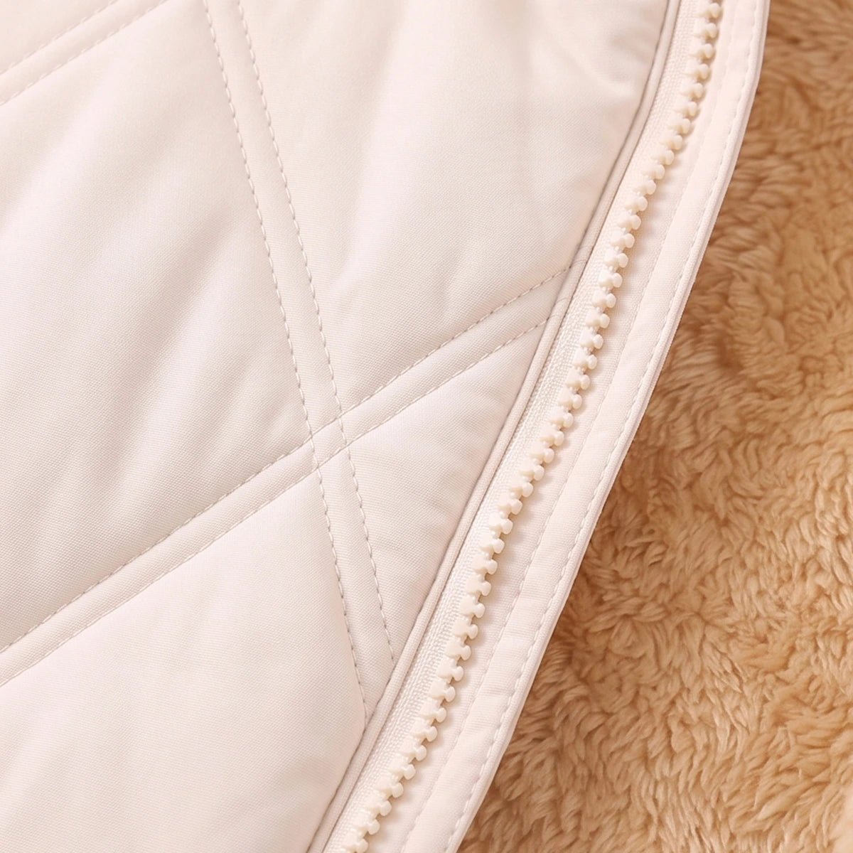 Boys Off White Long Sleeve Hooded Puffer Jacket Coats & Jackets