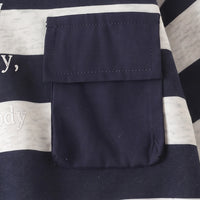 Boys Navy Blue Striped Long Sleeve Sweatshirt Sweatshirts & Hoodies