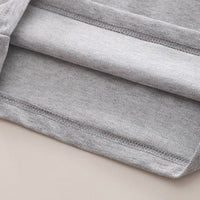 Boys Grey Melange Polo T-shirt with Shorts Set 2 pc. Sets