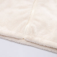 Girls Off White Fur Front Zipper Hooded Winter Jacket Coats & Jackets