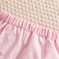 Girls Pink Applique Top With Sleeveless Vest And Trousers Sets 3 pc. Sets