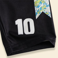 Boys Black Abstract Print T-Shirt With Shorts Set Sets