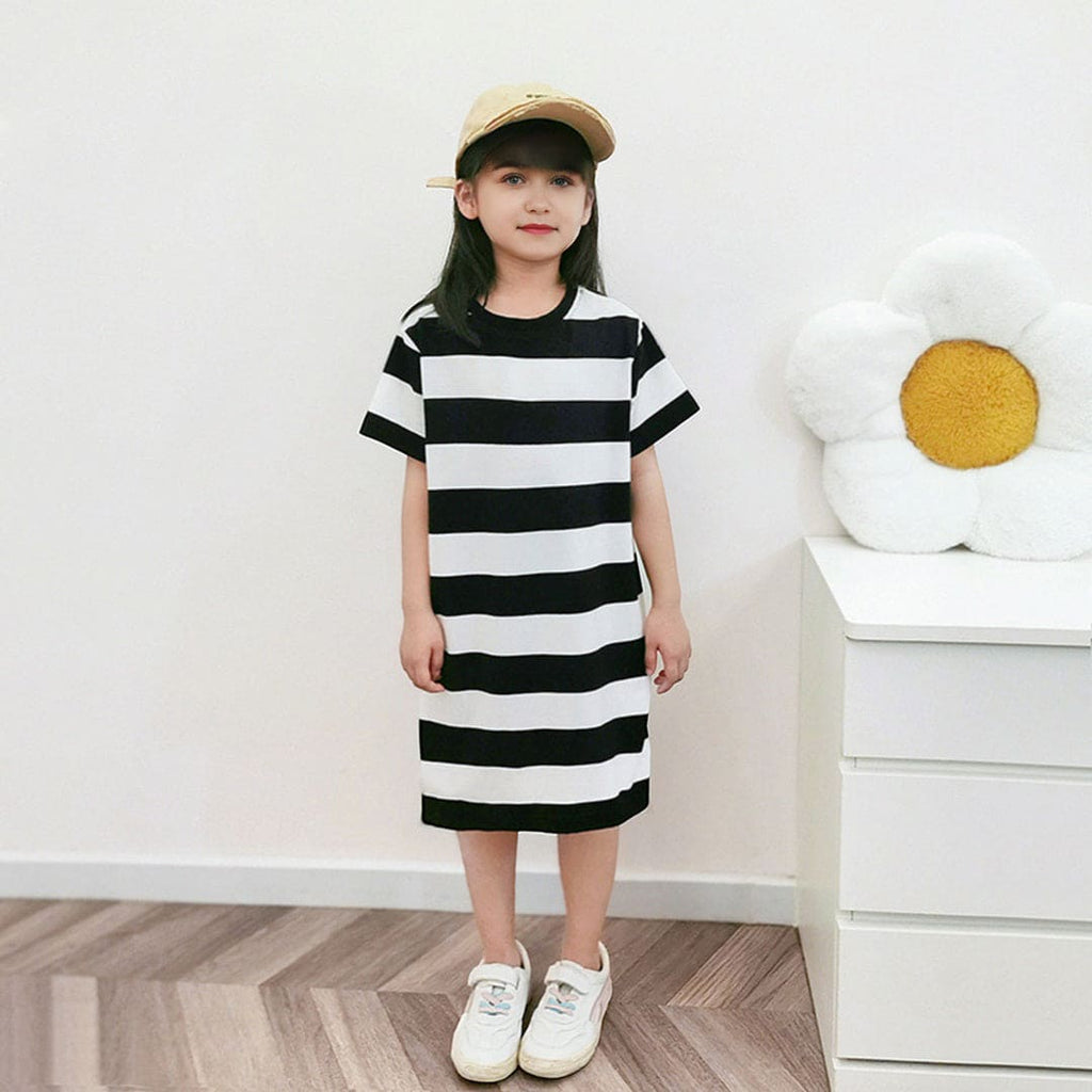 Girls Striped T-shirt Dress
