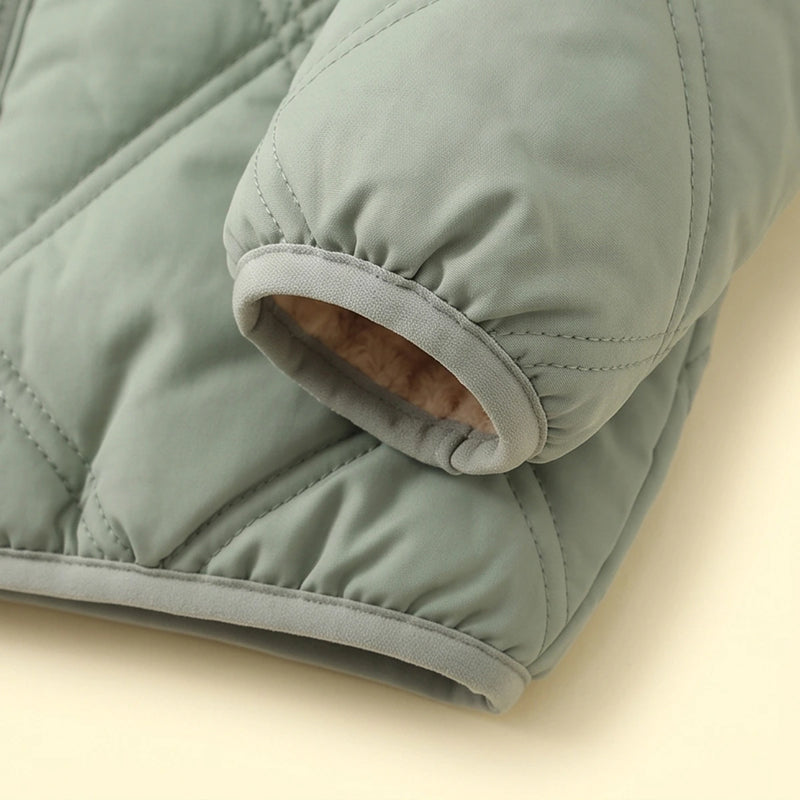 Boys Green Long Sleeve Hooded Puffer Jacket Coats & Jackets