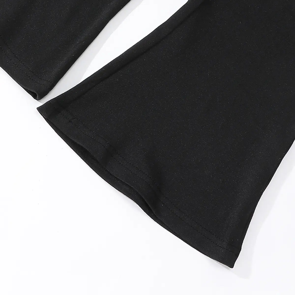 Girls Brown Bow Detail Short Sleeve T-Shirt With Flared Pants Sets Sets