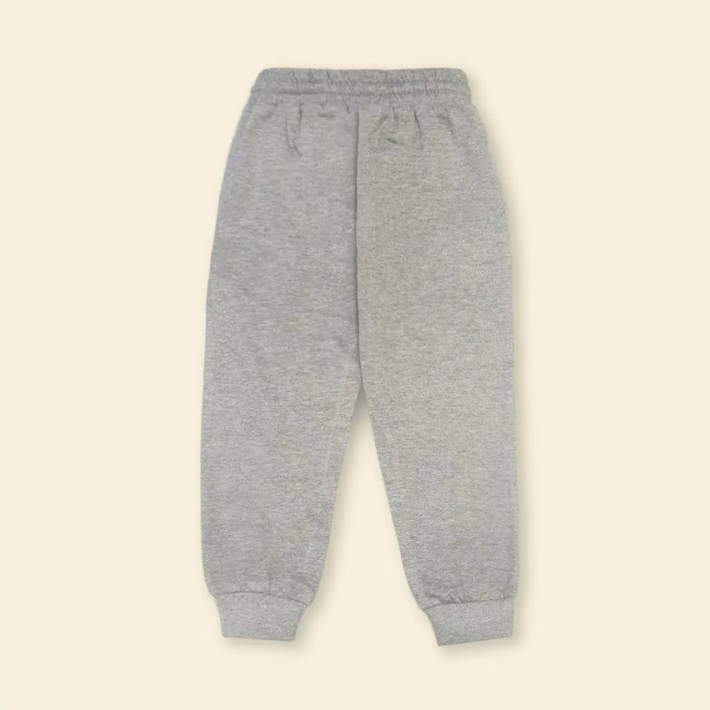 Boys Grey Solid Cross Pocket Elasticated Jogger Trackpants & Joggers