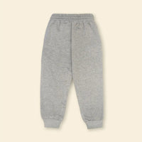 Boys Grey Solid Cross Pocket Elasticated Jogger Trackpants & Joggers