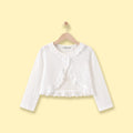 Girls White Schiffli Embroidered Long Sleeve Shrug Tops White 2-3 Y