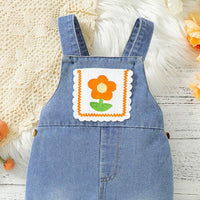 Boys Blue Patch Work Sleeveless Dungaree Jumpsuits   