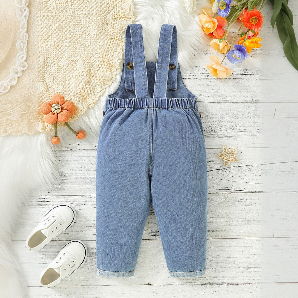 Boys Blue Patch Work Sleeveless Dungaree Jumpsuits   