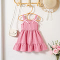 Girls Pink Strappy Fit & Flare Dress Casual Dresses Pink 6-9 M 