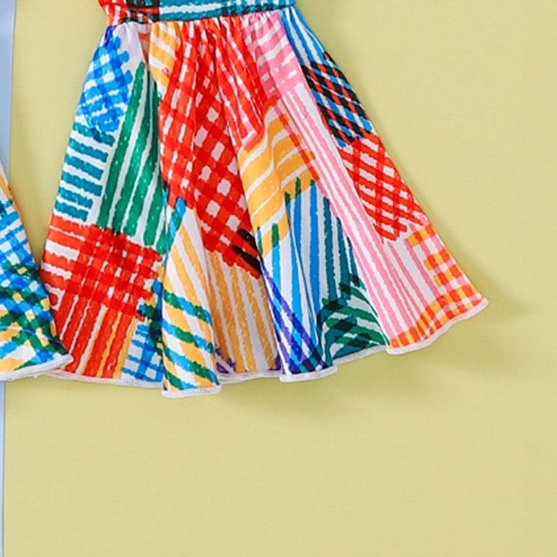 Girls Multicolor Printed Flared Pants Pants   