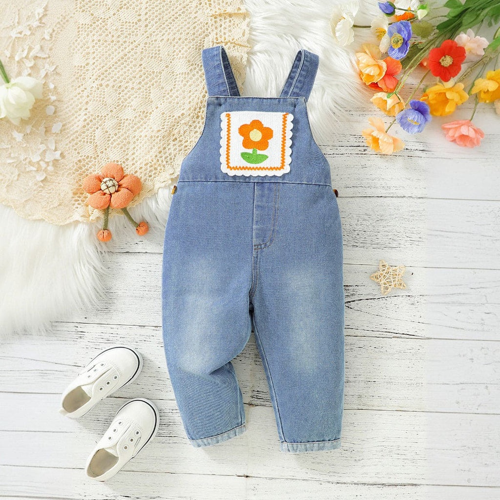 Boys Blue Patch Work Sleeveless Dungaree Jumpsuits Blue 6-9 M 