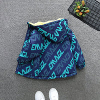 Boys Green All Over Print Hooded Fleece Lined Jacket Coats & Jackets   