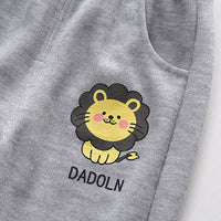 Boys Blue Lion Graphic T-Shirt With Denim Shirt & Trouser Set Sets   