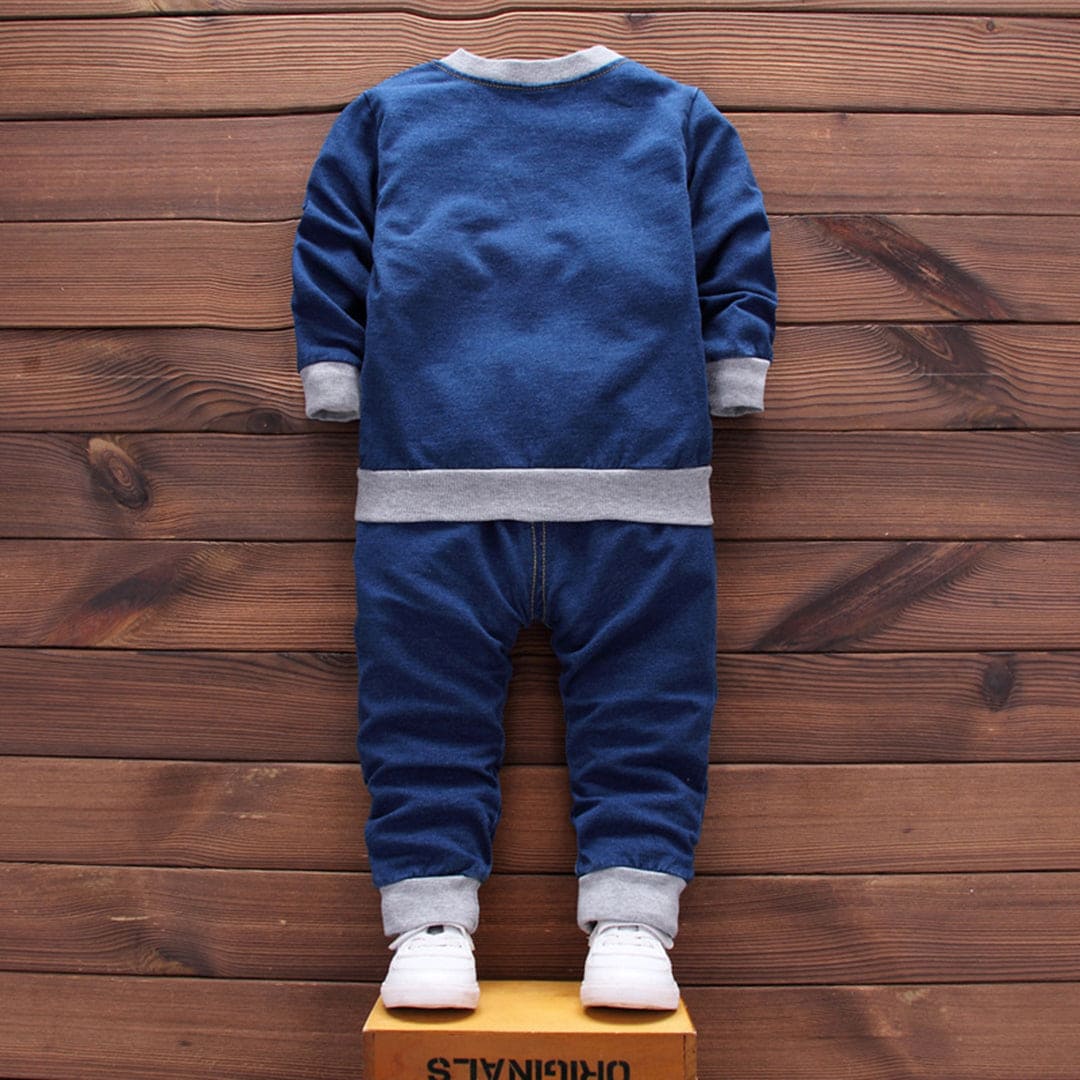 Boys Green Dinosaur Graphic T-Shirt With Denim Jacket & Pants Set Sets   