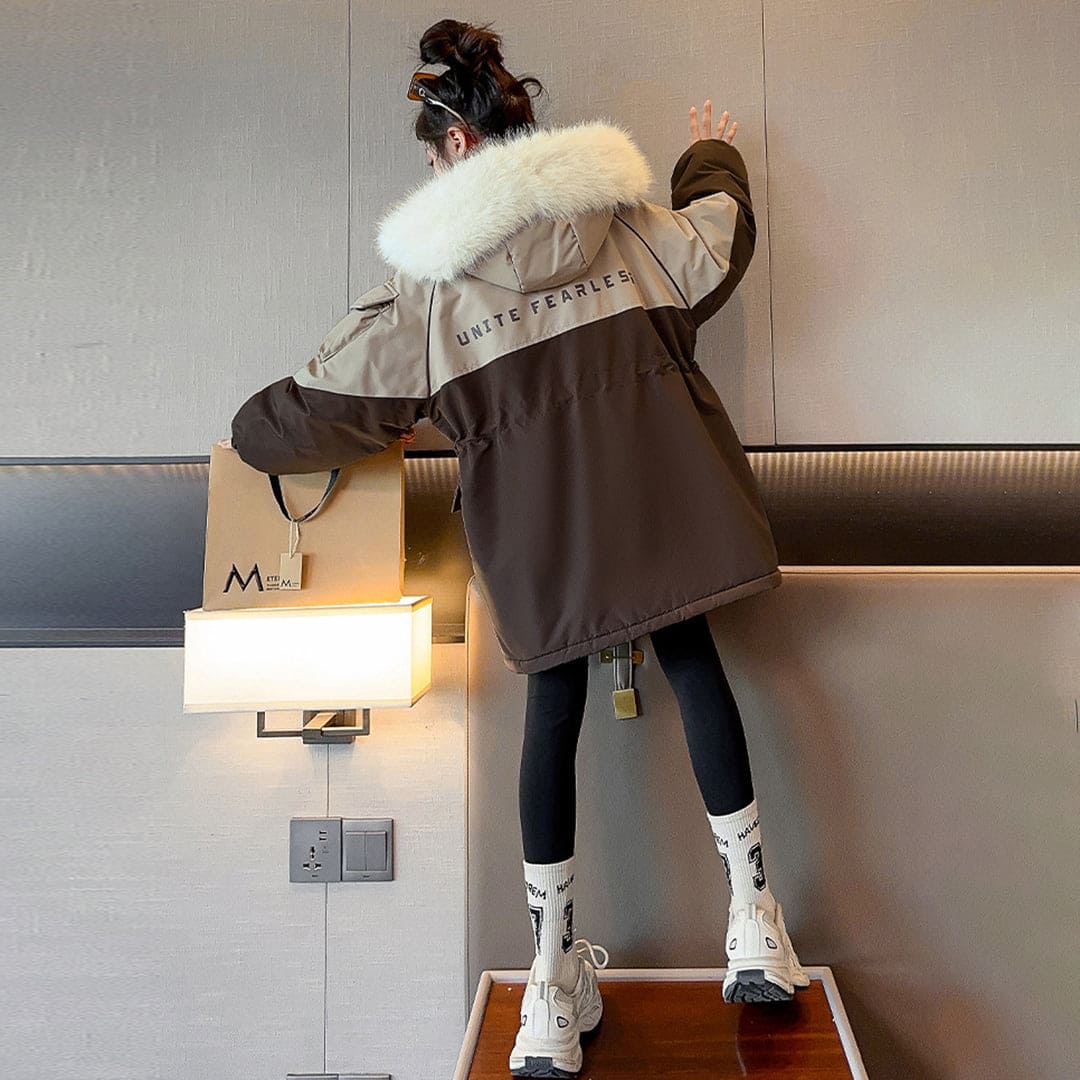 Girls Brown Fleece Lined Hooded Long Sleeve Jacket Coats & Jackets   