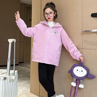 Girls Purple Double Sided Jacket Coats & Jackets   