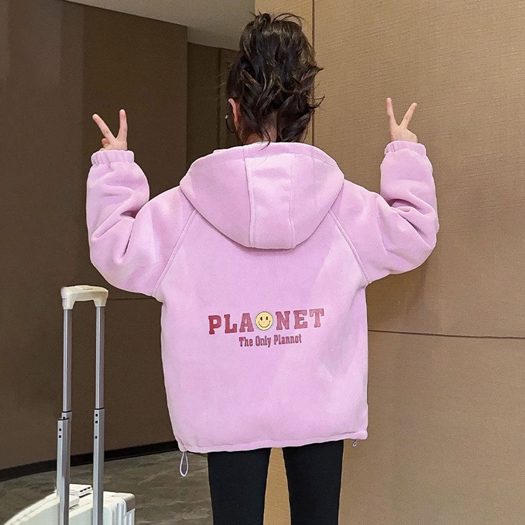 Girls Purple Double Sided Jacket Coats & Jackets   