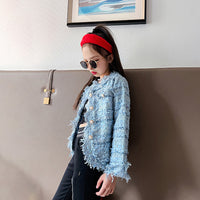 Girls Green Stylish Front Open Coat Coats & Jackets   