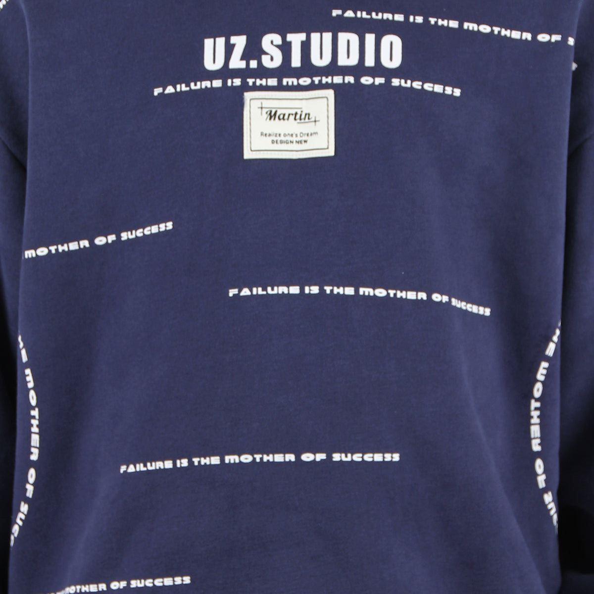 Boys Navy Hooded Printed Warm Sweatshirt Sweatshirts & Hoodies   