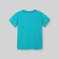 Boys Sea Green Car Graphic Short Sleeve T-Shirt Tshirts   