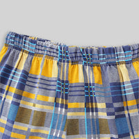 Boys Navy Car Print T-Shirt With Check Print Shorts Set Sets   