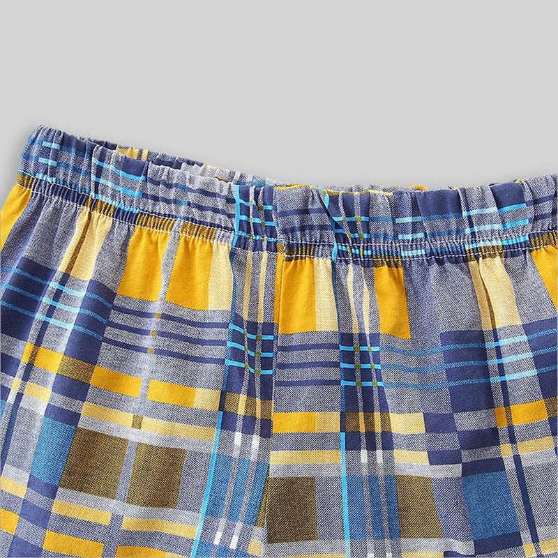 Boys Navy Car Print T-Shirt With Check Print Shorts Set Sets   