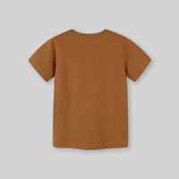 Boys Brown Short Sleeve Crane Graphic T-Shirt Tshirts   