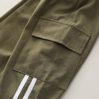 Boys Green Colorblocked Shirt With Jogger Set Sets   