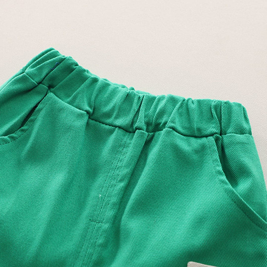 Boys Green Regular Elasticated Rib Trouser Trackpants & Joggers Green 1-2 Y 