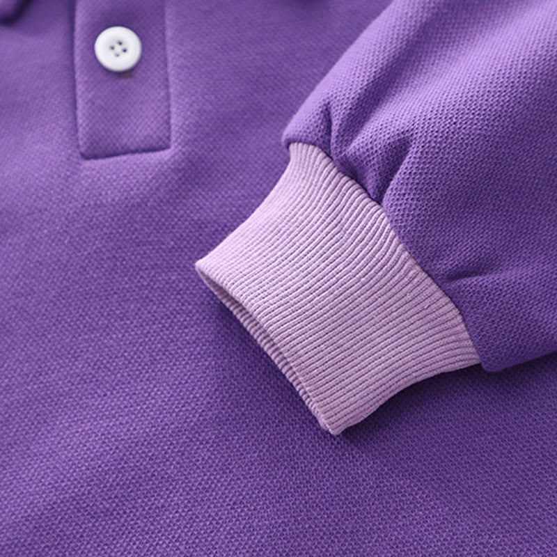 Boys Purple Long Sleeves T-Shirt With Denim Jeans Set Sets   