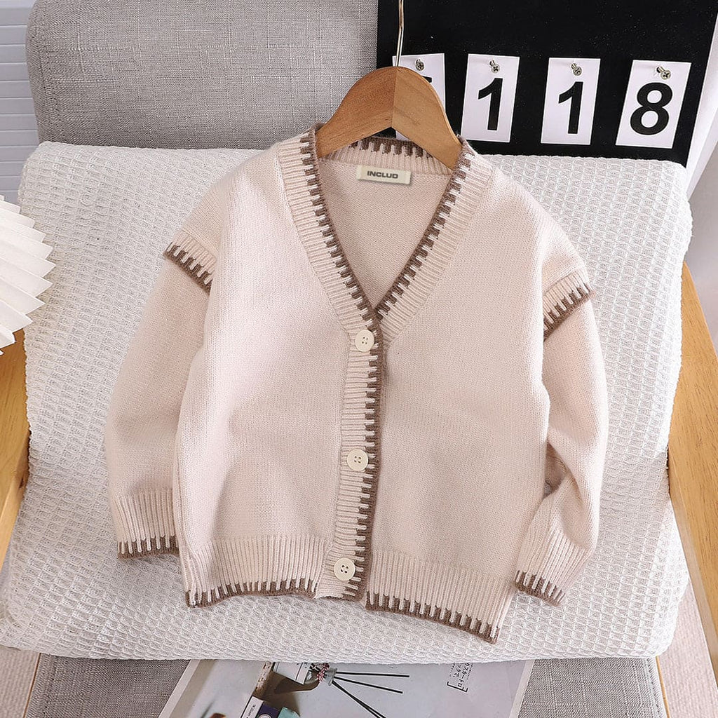 Boys Off White Knitted Long Sleeves Cardigan Sweaters & Cardigans Off White 1-2 Y 