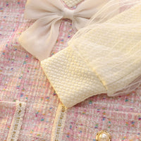 Girls Pink Winterwear Full Sleeves A-Line Party Dress Party Dresses   