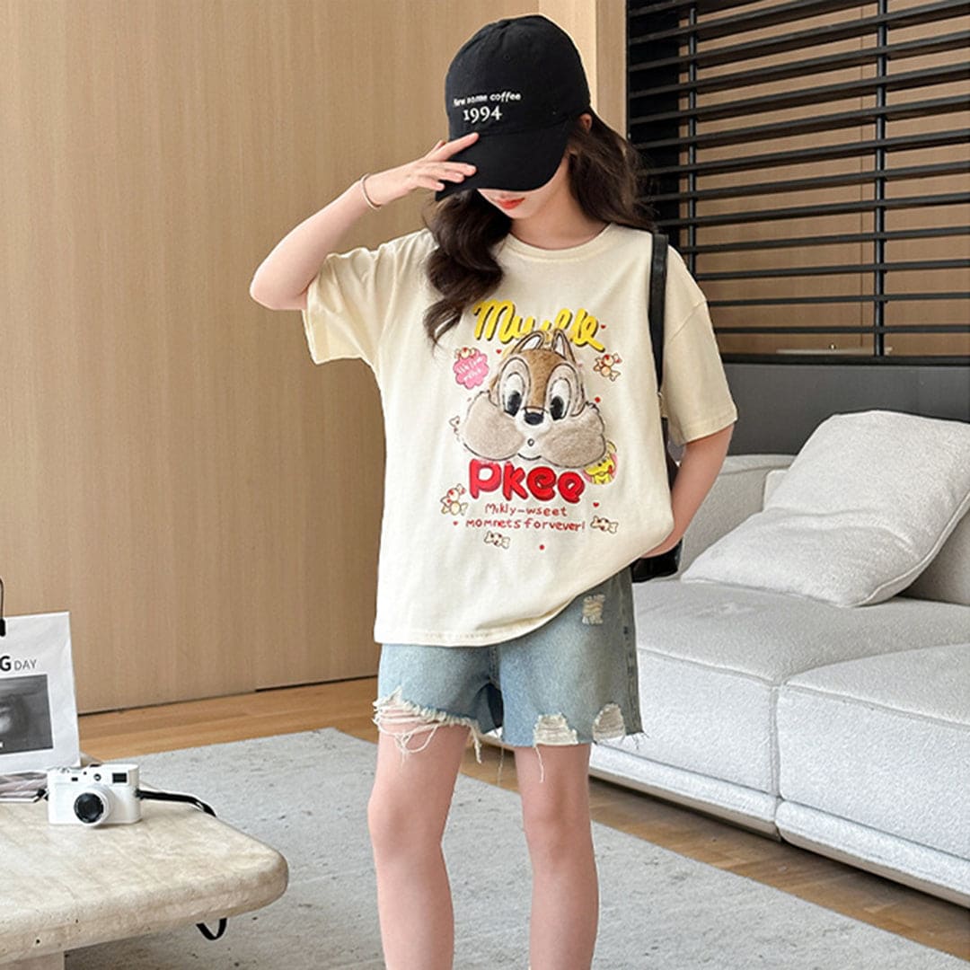 Girls Short Sleeve Graphic T-Shirt Tshirts   