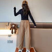 Girls Solid Straight Fit Jogger Joggers   