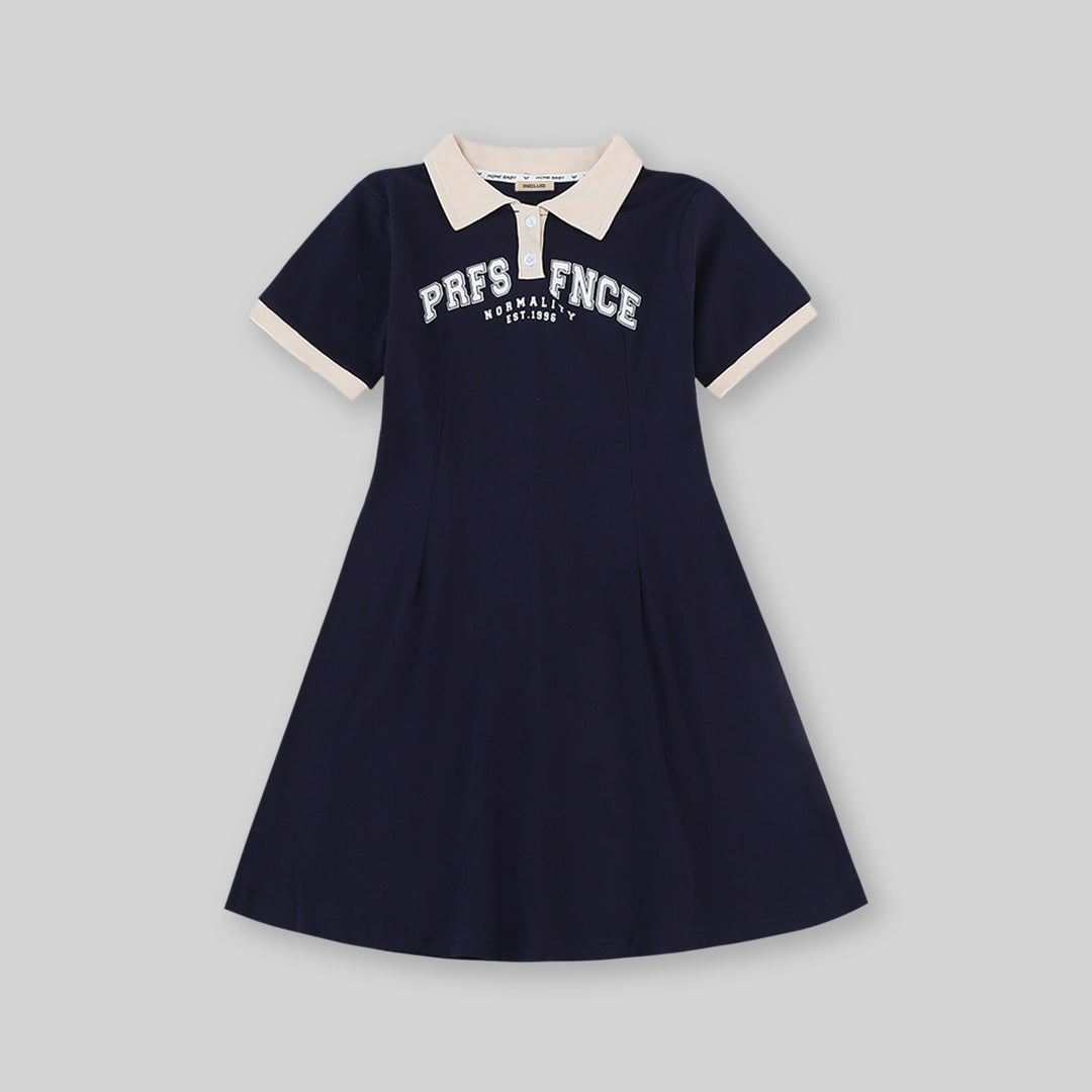 Girls Short Sleeves A-line T-Shirt Dress Casual Dresses   
