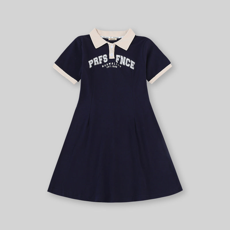 Girls Short Sleeves A-line T-Shirt Dress – INCLUD