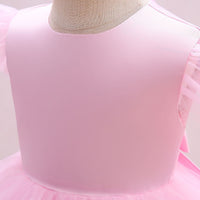 Girls  Pink Puffy Catwalk Partywear Dress Party Dresses   
