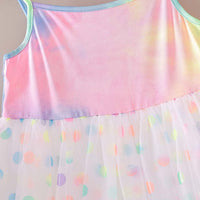 Girls Colorful Polka Dot Print Partywear Dress Party Dresses   