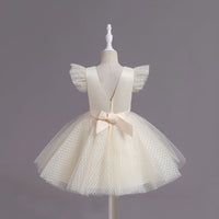 Girls Cross Over Neck Embellished Partywear Dress Party Dresses   