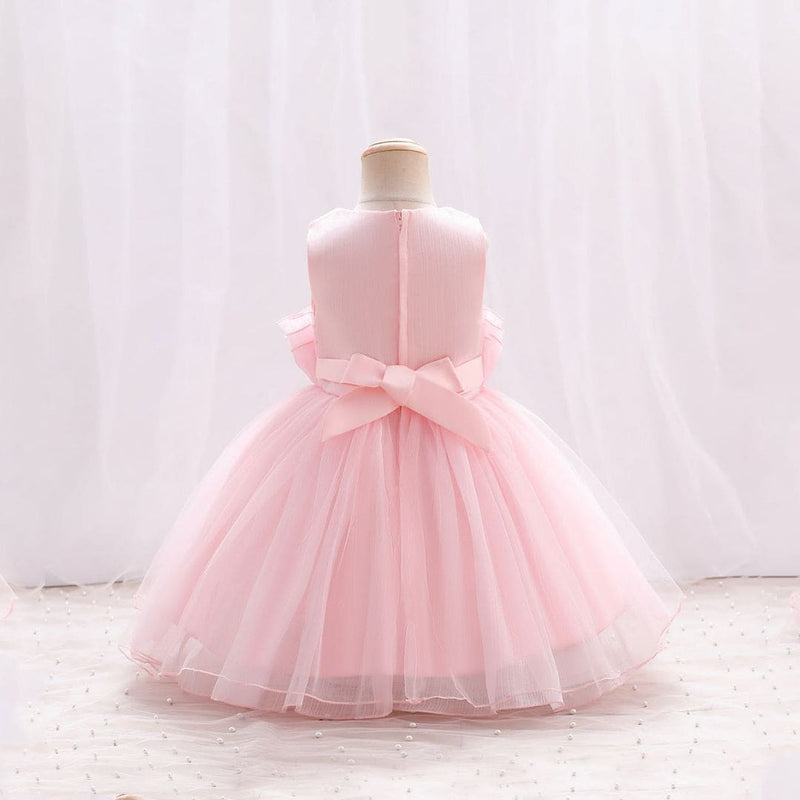 Girls Pink Catwalk Flared Partywear Dress Party Dresses   