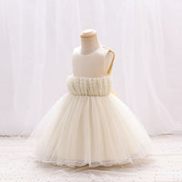 Girls Beige Catwalk Flared Partywear Dress Party Dresses   