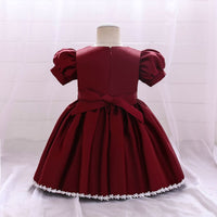 Girls Maroon Princess Partywear Dress Party Dresses   