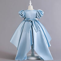 Girls Blue Tail Princess High - End Princess Partywear Dress Party Dresses   
