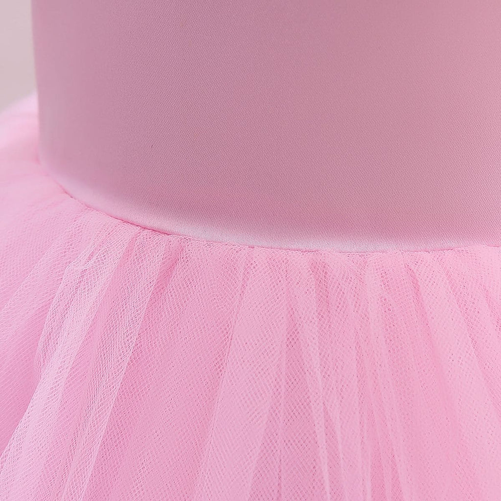 Girls  Pink Puffy Catwalk Partywear Dress Party Dresses   